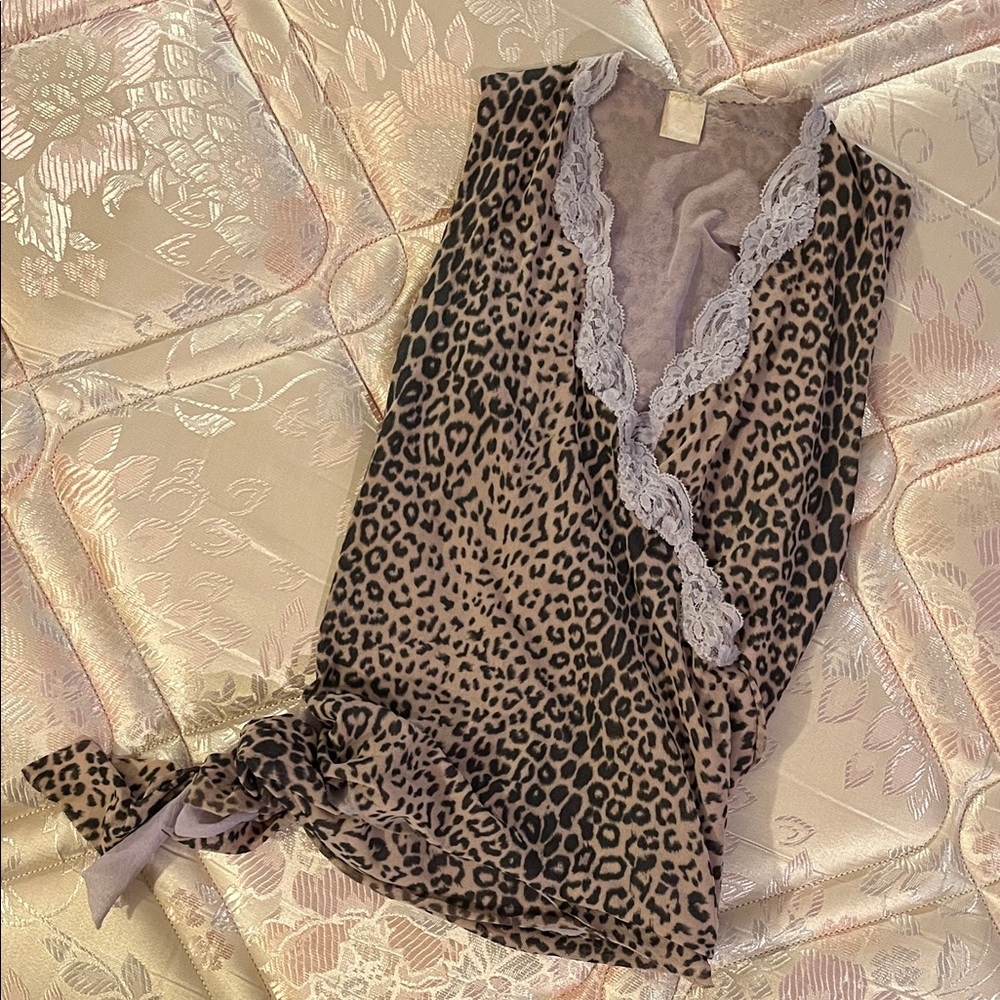 Only Hearts Leopard Camisole with Lace Trim